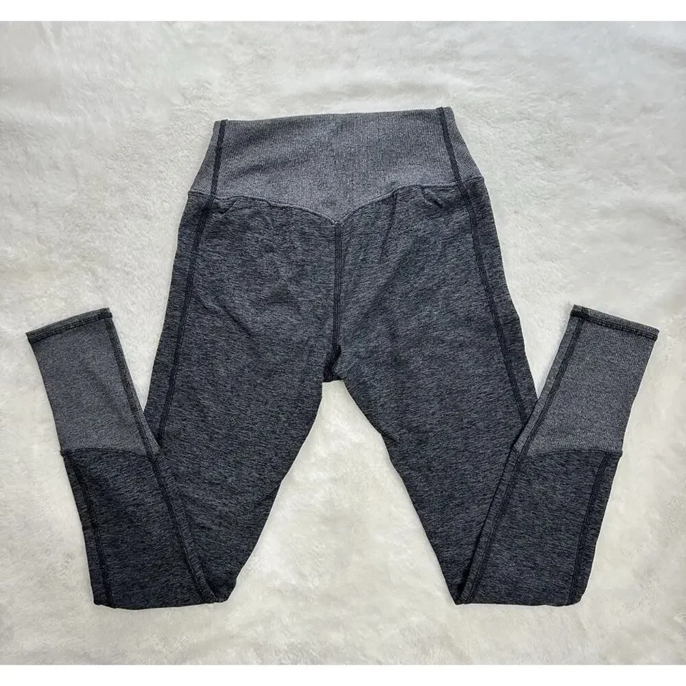 Alo Yoga High-Waist Alosoft Lounge Leggings - Dark Heather Grey - Medium